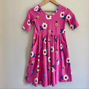 Hanna Andersson Pink Floral Pocket Twirl Dress